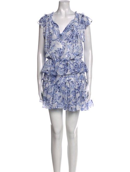 MISA Los Angeles Floral Print Mini Dress