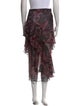 MISA Los Angeles Paisley Print Midi Length Skirt