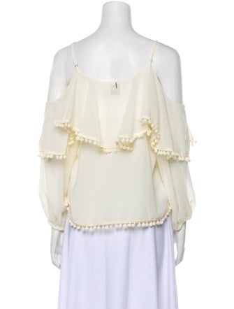 MISA Los Angeles Off-The-Shoulder Three-Quarter Sleeve Blouse