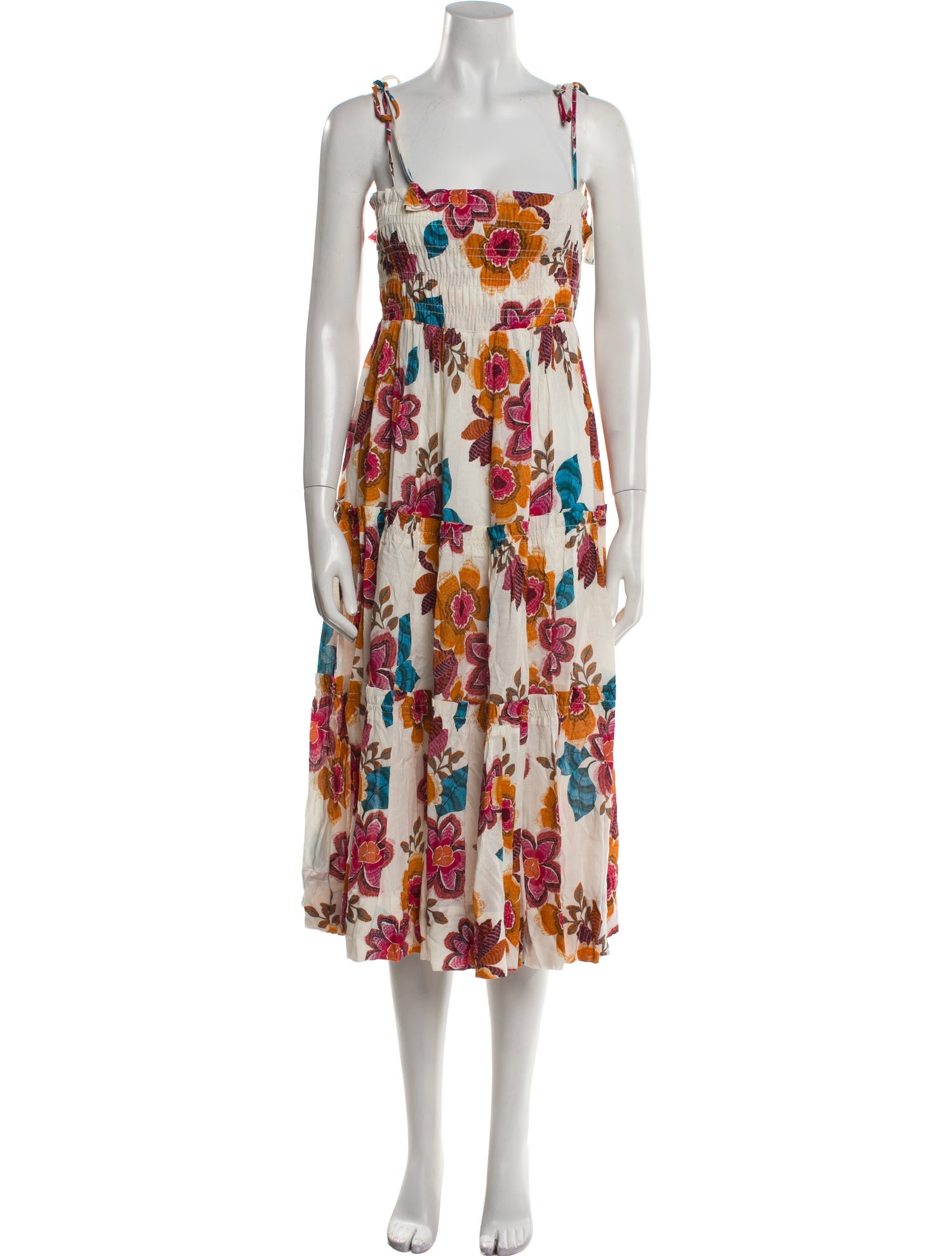 MISA Los Angeles Floral Print Midi Length Dress