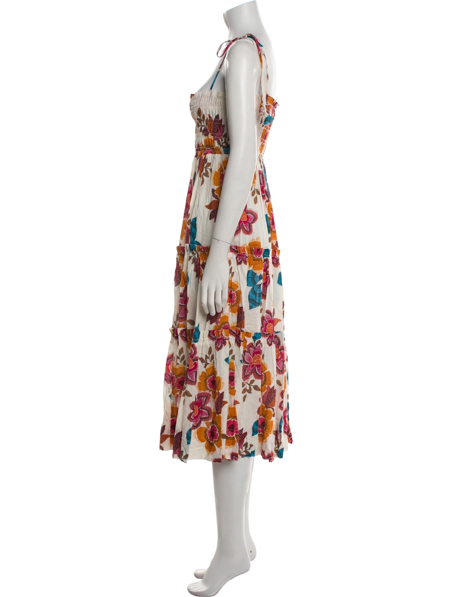MISA Los Angeles Floral Print Midi Length Dress
