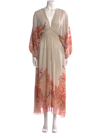 MISA Los Angeles Paisley Print Long Dress