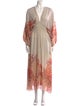 MISA Los Angeles Paisley Print Long Dress