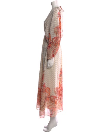MISA Los Angeles Paisley Print Long Dress