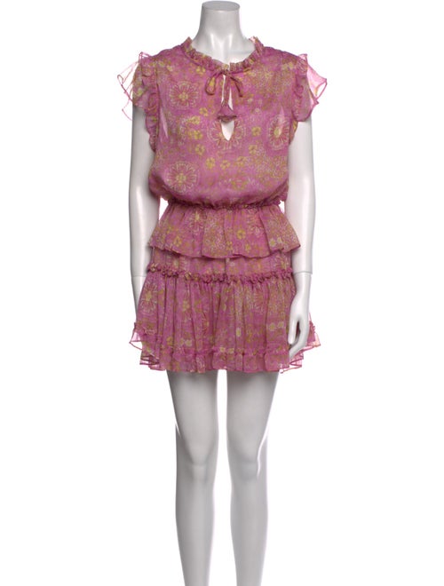 MISA Los Angeles Floral Print Mini Dress