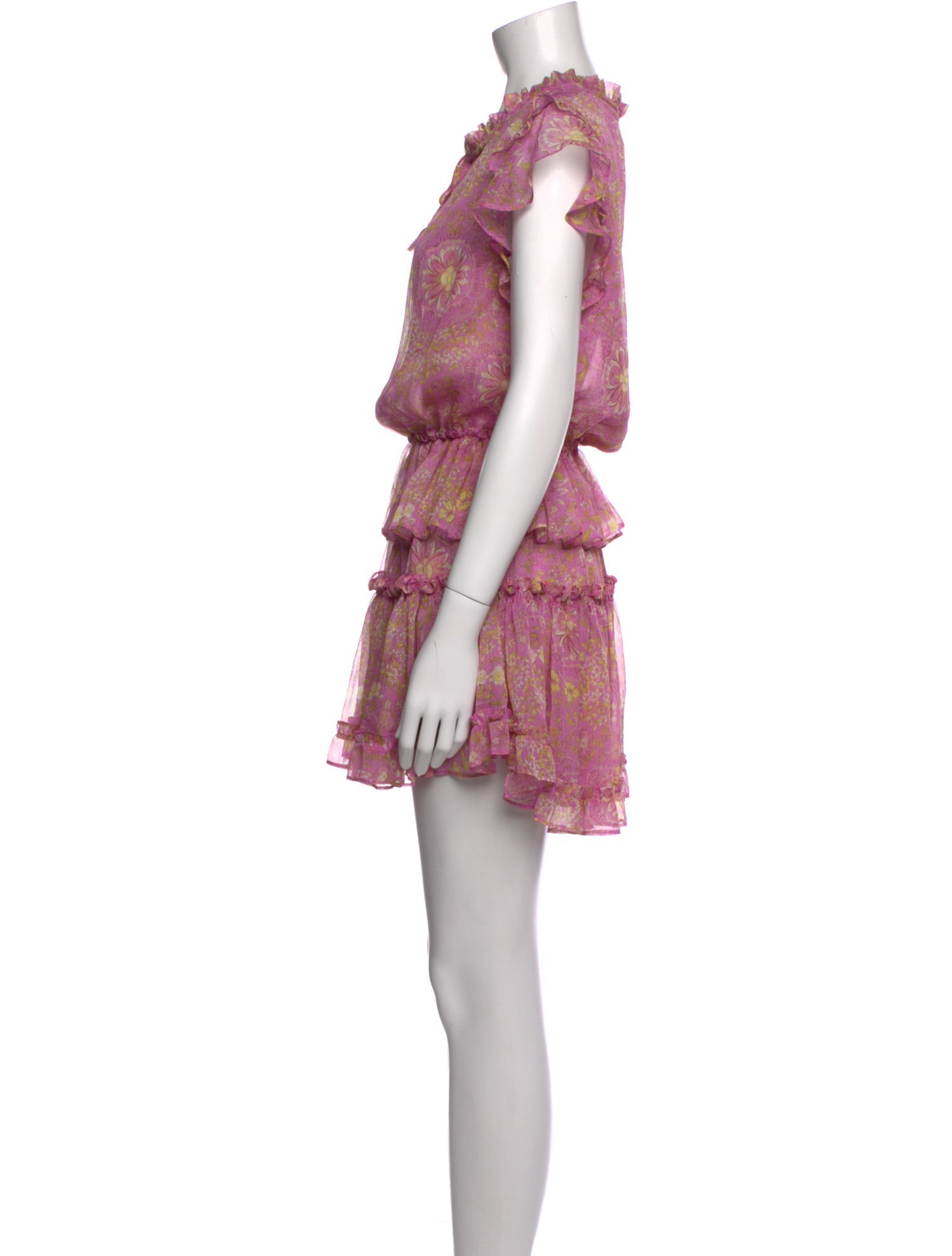 MISA Los Angeles Floral Print Mini Dress