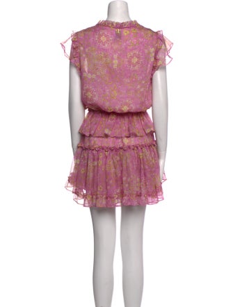 MISA Los Angeles Floral Print Mini Dress