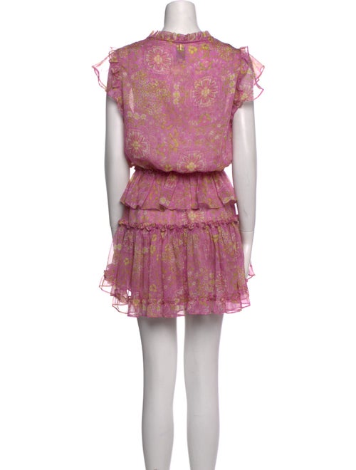 MISA Los Angeles Floral Print Mini Dress