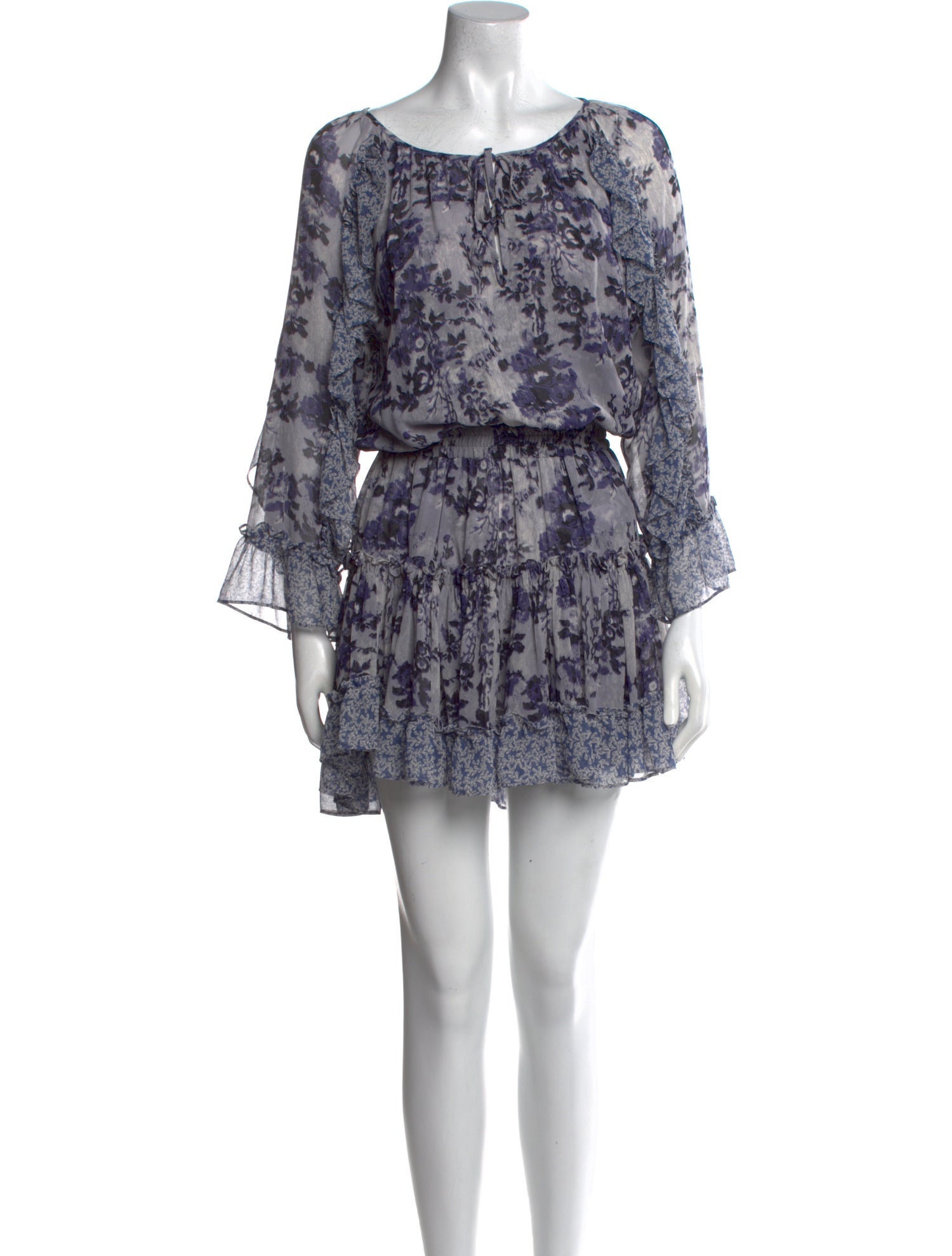 MISA Los Angeles Floral Print Mini Dress