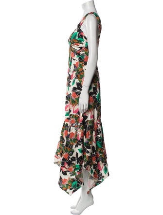 MISA Los Angeles Floral Print Long Dress