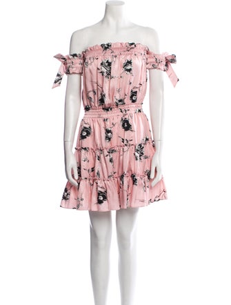MISA Los Angeles Floral Print Mini Dress