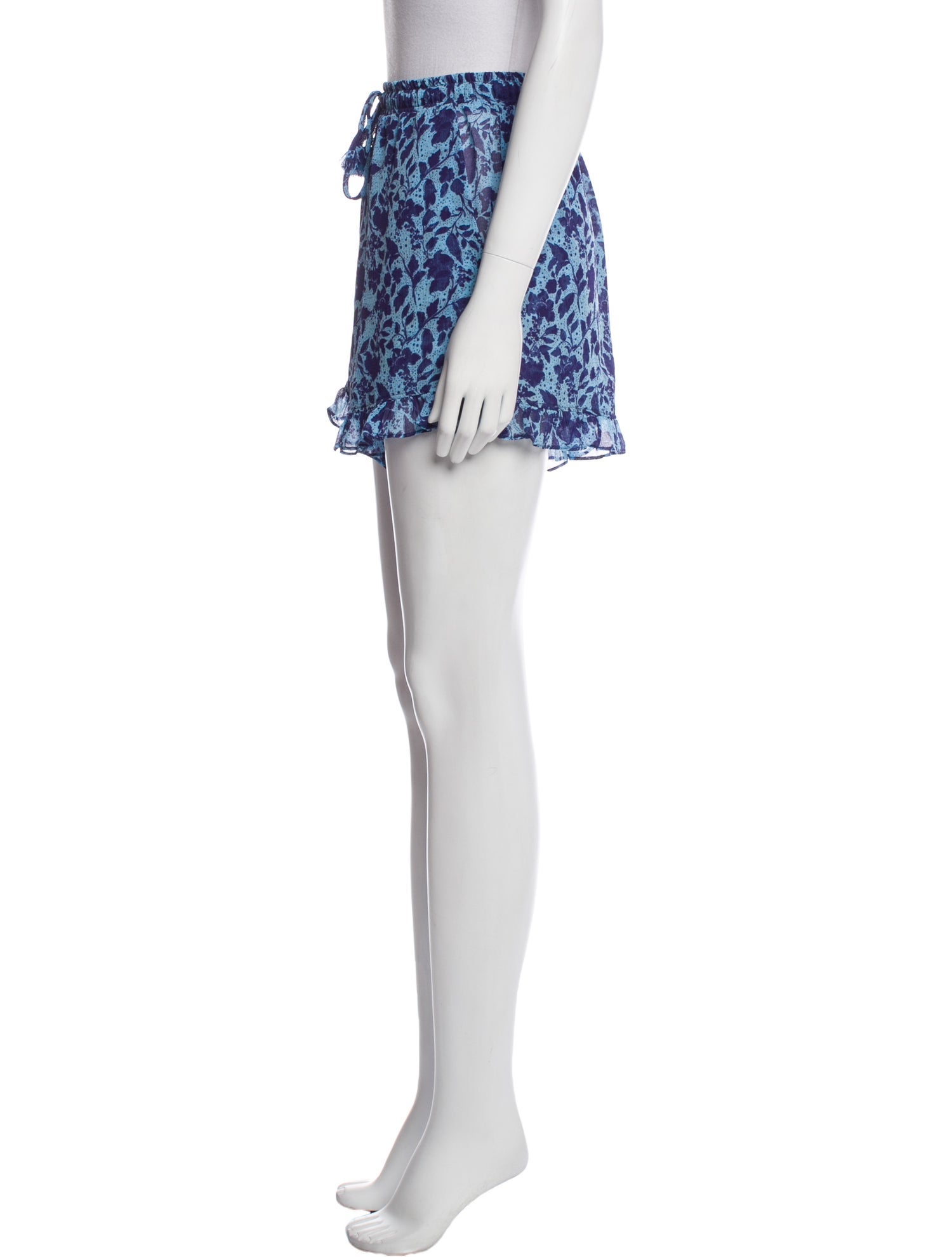 MISA Los Angeles Floral Print Mini Shorts