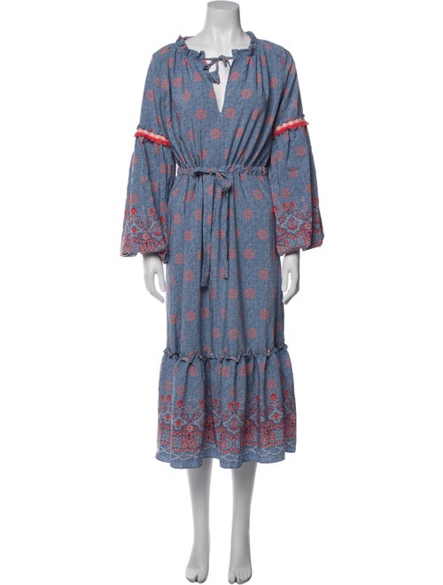 MISA Los Angeles Floral Print Midi Length Dress