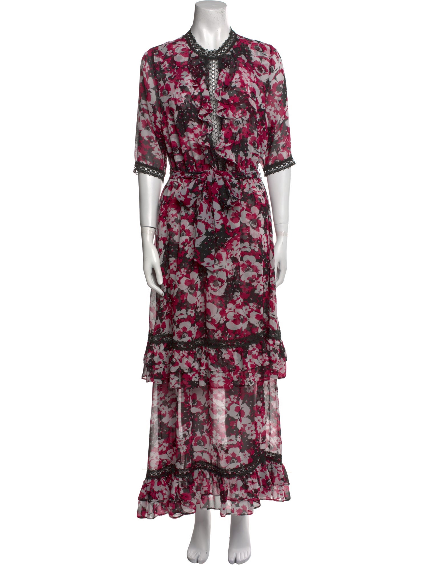 MISA Los Angeles Floral Print Long Dress