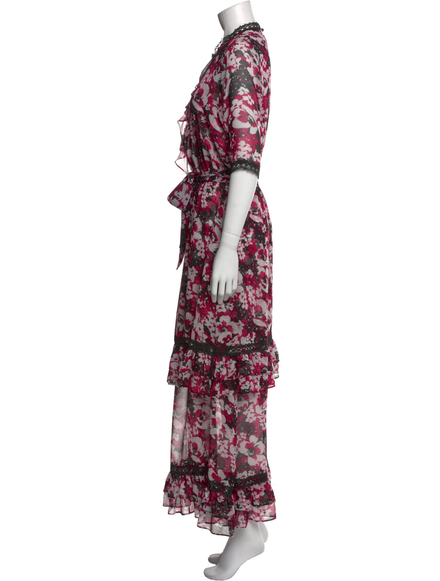 MISA Los Angeles Floral Print Long Dress