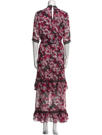 MISA Los Angeles Floral Print Long Dress