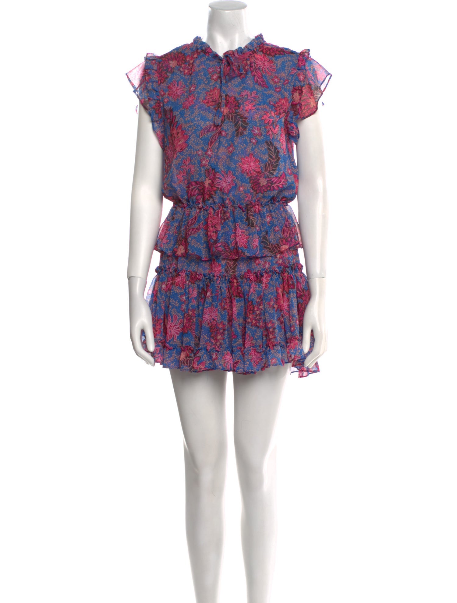 MISA Los Angeles Floral Print Mini Dress