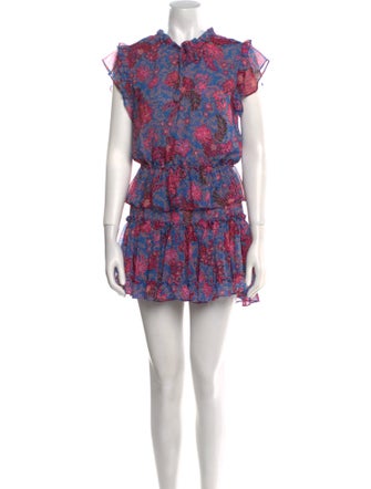 MISA Los Angeles Floral Print Mini Dress