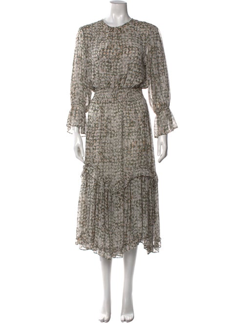 MISA Los Angeles Printed Midi Length Dress