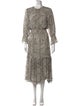 MISA Los Angeles Printed Midi Length Dress
