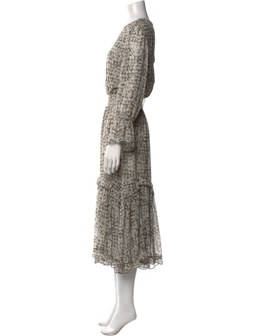 MISA Los Angeles Printed Midi Length Dress