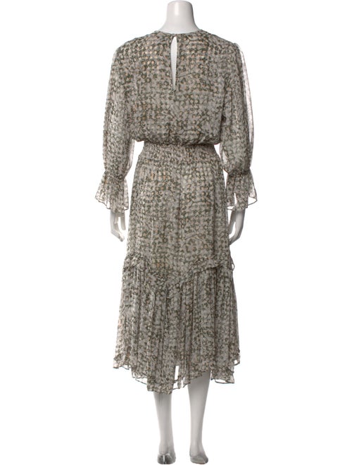 MISA Los Angeles Printed Midi Length Dress