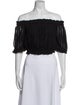 MISA Los Angeles Off-The-Shoulder Short Sleeve Crop Top