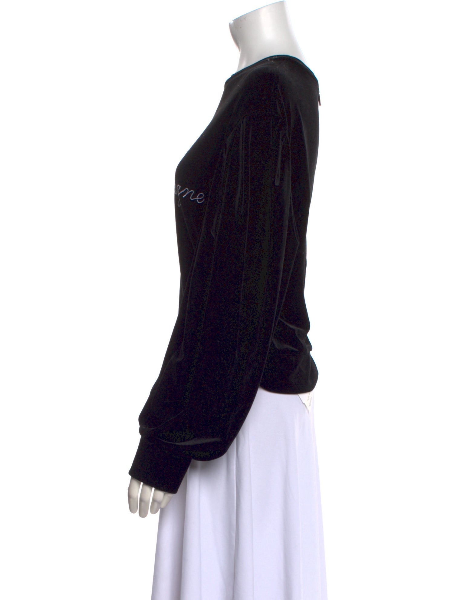 MISA Los Angeles Velour Graphic Print Sweatshirt