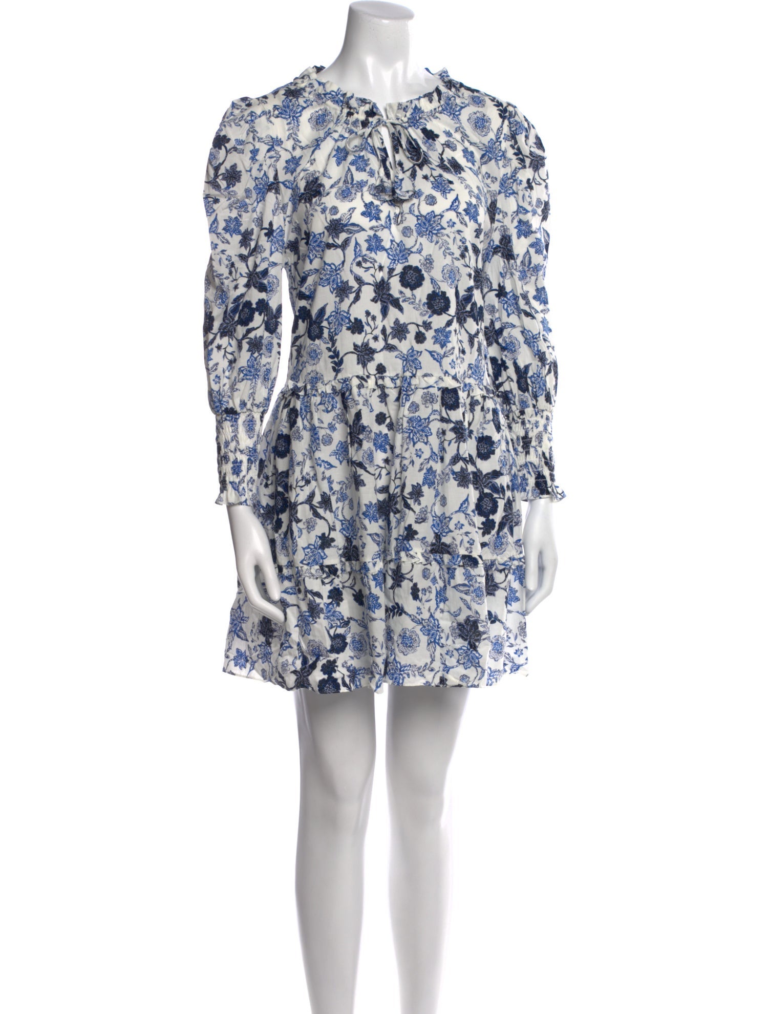 MISA Los Angeles Floral Print Knee-Length Dress