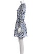 MISA Los Angeles Floral Print Knee-Length Dress
