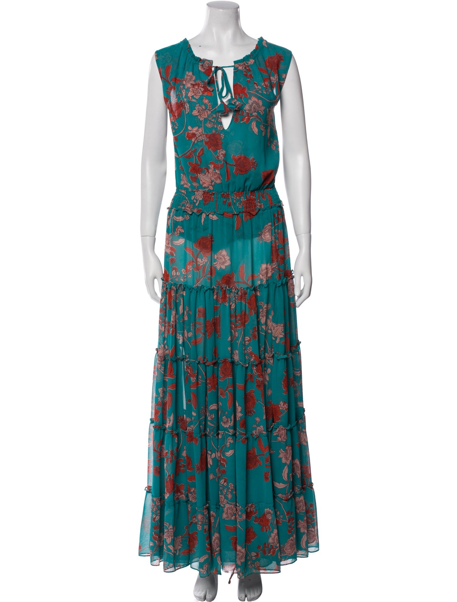 MISA Los Angeles Floral Print Long Dress