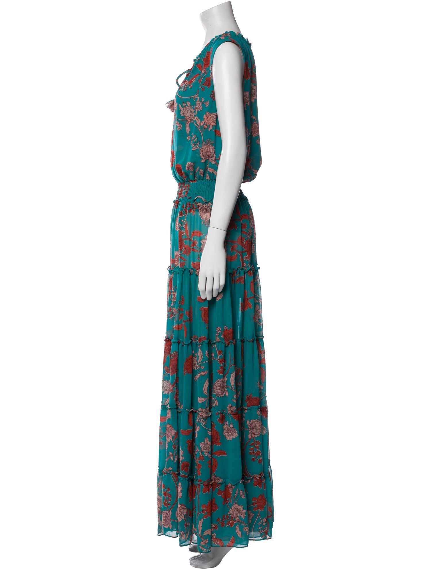 MISA Los Angeles Floral Print Long Dress