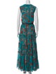 MISA Los Angeles Floral Print Long Dress