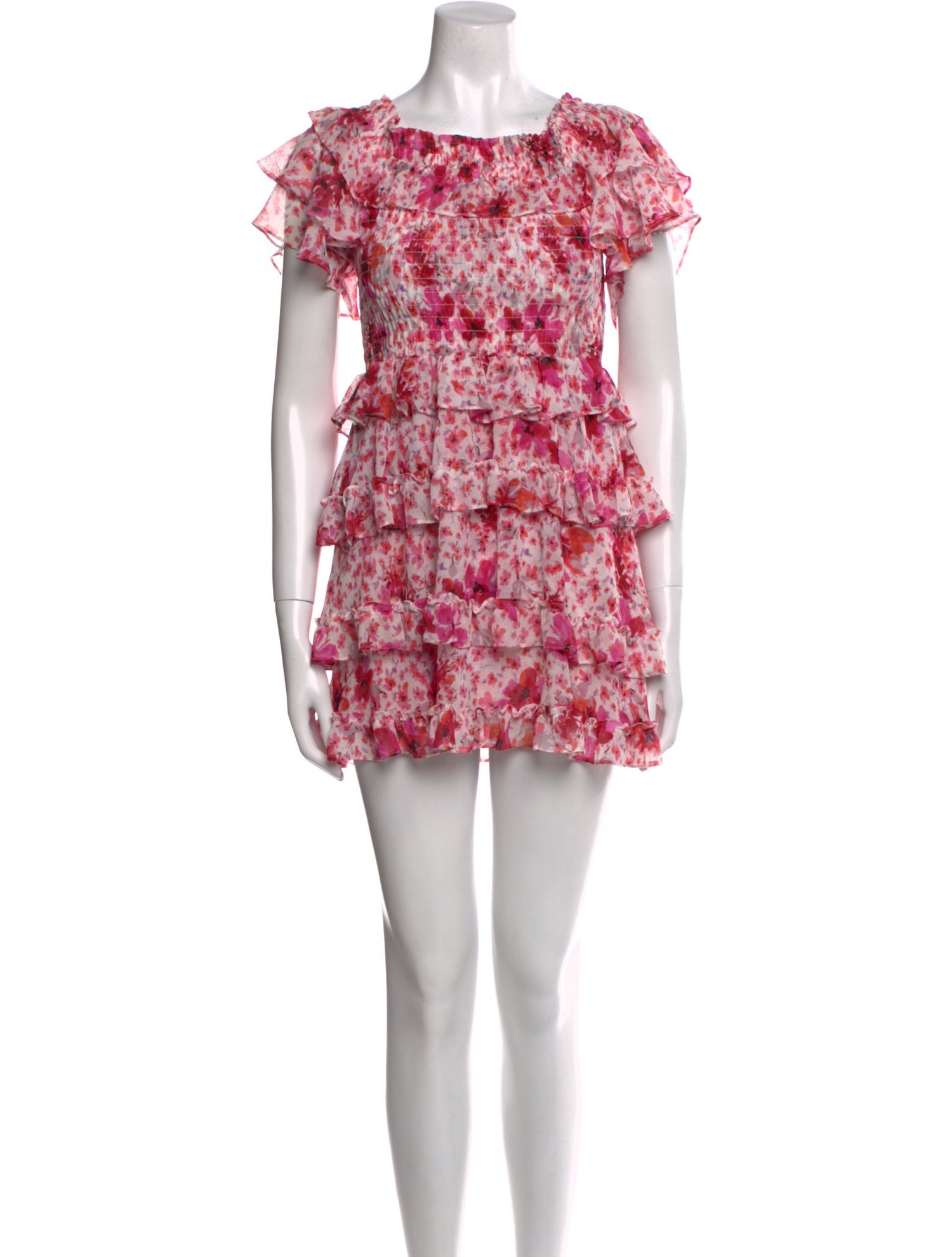 MISA Los Angeles Floral Print Mini Dress