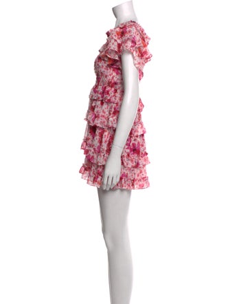 MISA Los Angeles Floral Print Mini Dress