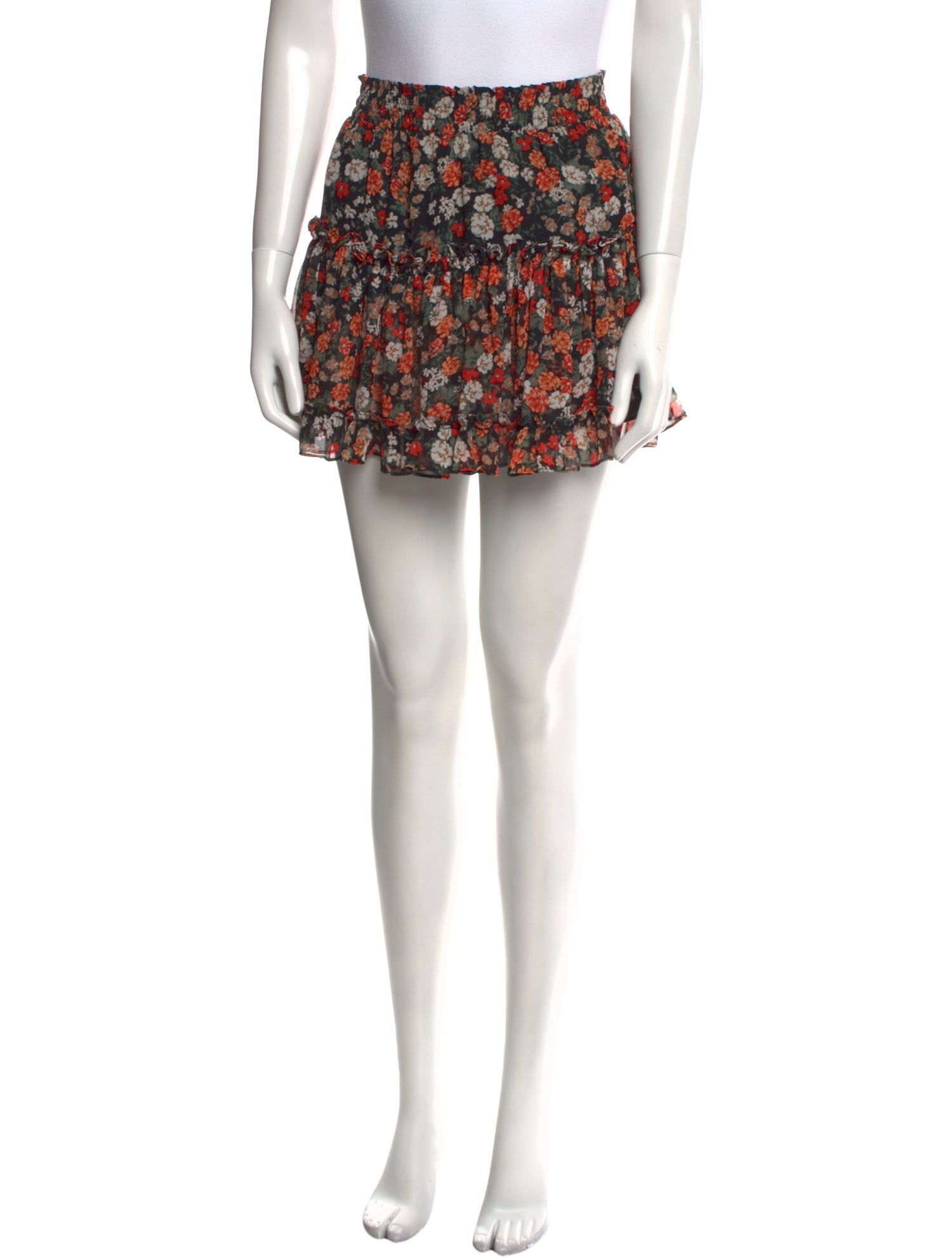 MISA Los Angeles Floral Print Mini Skirt