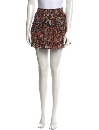 MISA Los Angeles Floral Print Mini Skirt