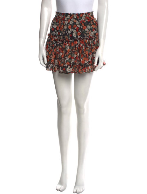 MISA Los Angeles Floral Print Mini Skirt