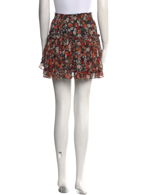 MISA Los Angeles Floral Print Mini Skirt