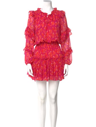 MISA Los Angeles Floral Print Mini Dress