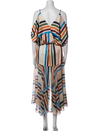 MISA Los Angeles Printed Long Dress
