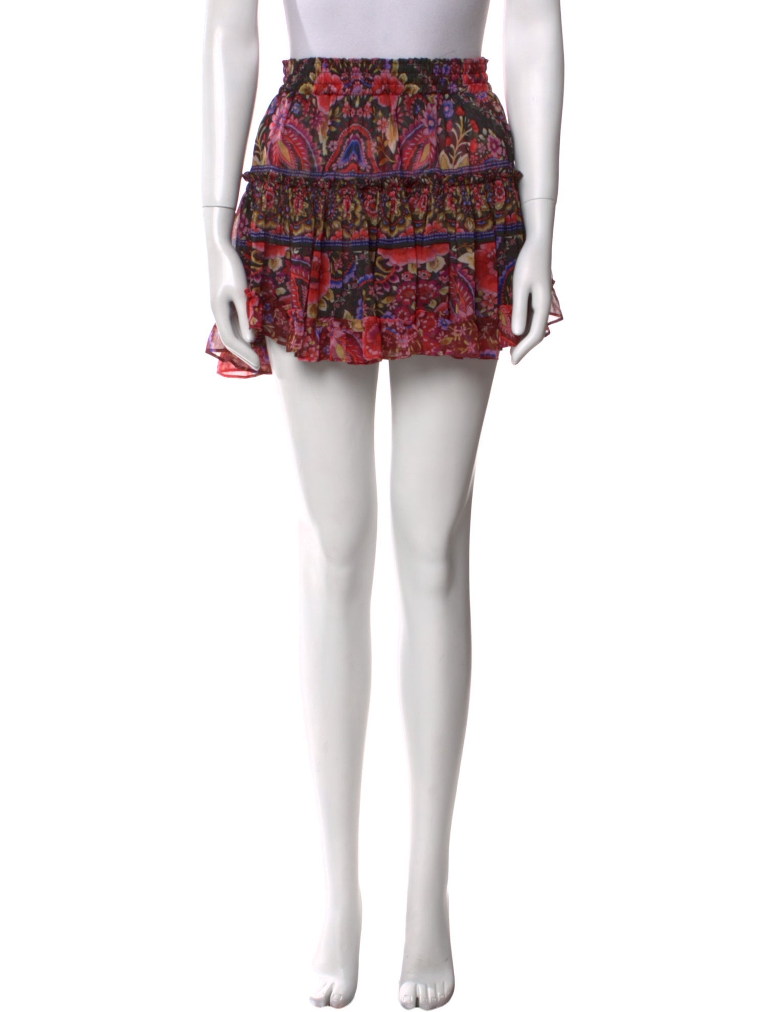 MISA Los Angeles Floral Print Mini Skirt