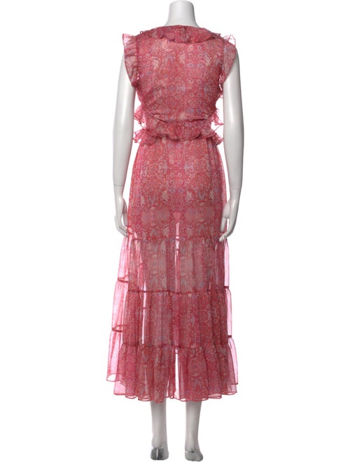 MISA Los Angeles Floral Print Long Dress