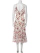 MISA Los Angeles Floral Print Midi Length Dress