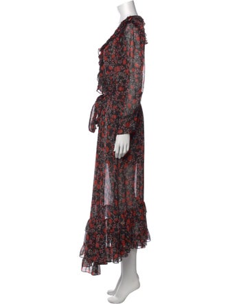 MISA Los Angeles Floral Print Long Dress