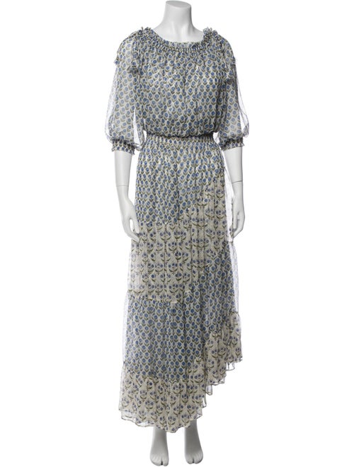 MISA Los Angeles Floral Print Ruffle Embellishment Skirt Set