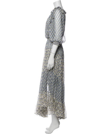 MISA Los Angeles Floral Print Ruffle Embellishment Skirt Set