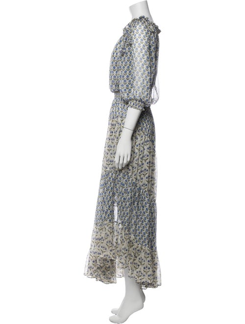 MISA Los Angeles Floral Print Ruffle Embellishment Skirt Set