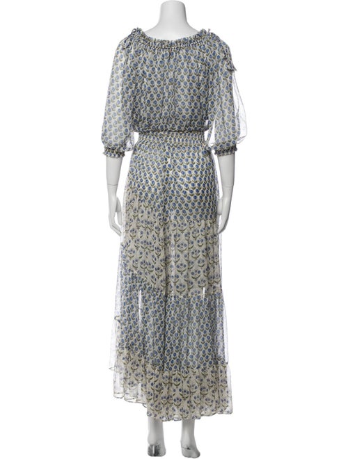 MISA Los Angeles Floral Print Ruffle Embellishment Skirt Set