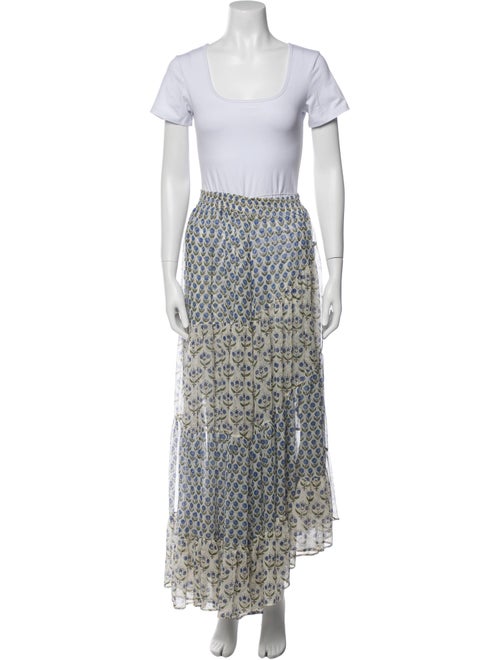 MISA Los Angeles Floral Print Ruffle Embellishment Skirt Set